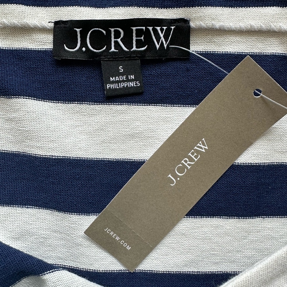 Classic Navy and White Striped Long Sleeve Top - Picture 4 of 4